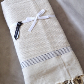 FOUTA LIN & COTON ECRUE