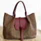 Sac cuir et tweed Julia | Amarante Studio Cuir